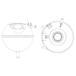 1x Ausgleichsbehälter, Kühlmittel MAHLE CRT 23 000S passend für AUDI VW CUPRA