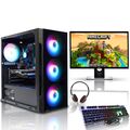 Fast Gaming Intel Quad Core i7 16GB RAM 1 TB HDD & 128GB SSD 2GB GT710 PC Bundle