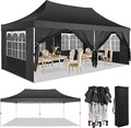 Pavillon 3x3/3x6m Faltpavillon Wasserdicht Partyzelt Gartenzelt UV Schutz 50+