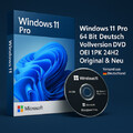 Windows 11 Pro 64 Bit Deutsch | Vollversion DVD | OEI 1PK 24H2 | Original & Neu