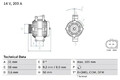 Lichtmaschine mit Freilaufriemenscheibe 0 986 048 550 BOSCH für MERCEDES-BENZ