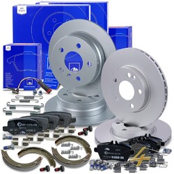 ATE BREMSSCHEIBEN+BELÄGE+BACKEN VORNE+HINTEN FÜR MERCEDES A-KLASSE W169 B-KLASSEATE BREMSENSATZ Ø276/258 ### ALLE MODELLE SIEHE ANGEBOT
