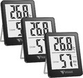 Digital Hygrometer Innen 3er Set Thermometer Feuchtigkeit Raum Klima DOQAUS
