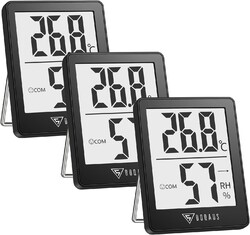 Digital Hygrometer Innen 3er Set Thermometer Feuchtigkeit Raum Klima DOQAUS