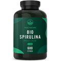 Bio Spirulina Presslinge - 600 Tabletten (500mg) Algen - Vegan - TRUE NATURE®