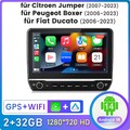 Für Fiat Ducato 2007-2023 10.1'' Carplay Android 14 Autoradio GPS Navi WIFI DAB+