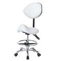 Rollhocker mit Lehne Arbeitshocker Hocker Drehhocker Kosmetikhocker Praxishocker