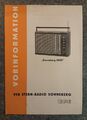 RFT Vorinformation VEB Stern Radio Sonneberg 6000 RFT Anleitung 1967