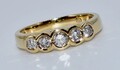 Oeding-Erdel Ring 750/18K Gelbgold mit 5 Diamanten ca. 0,7 ct. Gr. 52,5 - 3,41gr