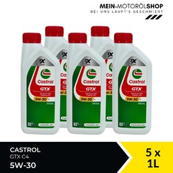 Castrol GTX 5W-30 C4 MB 226.51 RN0720 ACEA C4 5x1 Liter = 5 Liter