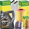 MANN INSPEKTIONSPAKET+MANNOL 5W-30 MOTORÖL passend für 2.0 TFSI AUDI A6 C6 4F2/5
