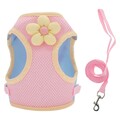 Welpen Hundegeschirr & Leine Set, reflekt., verstellbar, atmungsaktiv, XL, Pink