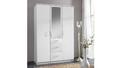 Kleiderschrank weiß Spiegel Click Drehtürenschrank Schlafzimmer Schrank 135 cm