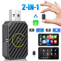2 in 1 Wireless Carplay Adapter Android Auto Adapter USB Auto Dongle Connect Box