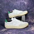 Veja V-12 B Netz Low Top Sneaker weiß grün grau Gummisohle Herren Größe 10 UK