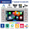 Carplay Autoradio Android 14 64G Navi +KAM Für Ford Focus C S Max Transit Fiesta