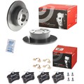 2x BREMBO Bremsscheiben Ø245mm + BREMBO Beläge Hinten passend für VW Passat 3B5