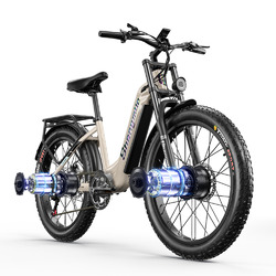 26" Herren Elektrofahrrad Shengmilo S700 E-bike 2000W Mountainbike 17.5AH ebike