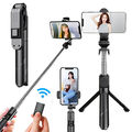Smartphone Selfie Stick Bluetooth Stativ Teleskop Stange Fernbedienung Handy DE