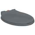Toilettensitz Mit Absenkautomatik Quick-Release Grau Oval