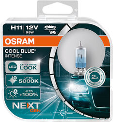 OSRAM H11 COOL BLUE® INTENSE NEXT GENERATION Duo Box 5000K Halogen Lampe 12V 55W