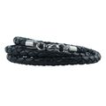 Lederkette Lederband Leder-Armband 3 mm Herren Halskette 17 - 100 cm geflochten