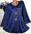 New York Tunika Bluse Kleid Lagenlook Top Longshirt  Top A Linie 1)  46 48