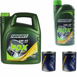 6 L FANFARO Motoröl PDX 5W-40 API SN/SM/CF  Engine Oil ÖL 2x MANNOL Motor Flush 