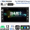 DAB+ Android Autoradio Carplay Für VW Polo 9N Golf 4 Passat B5 GPS Navi +Kamera