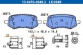 Ate 13.0470-2648.2 Bremsbelagsatz, Scheibenbremse für FORD