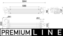 Ladeluftkühler PREMIUM LINE MAHLE CI 627 000P für BMW 2er Active Tourer F45 X1