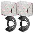 2X NK SPRITZBLECHE BREMSSCHEIBEN HINTEN BEIDSEITIG PASSEND FÜR BMW X5 X6 |