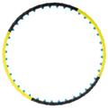 MAXXIVA Hula Hoop Reifen Schwarz Gelb Ø 108 cm Erwachsene Fitness 80 Magnete