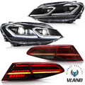 VLAND VOLL-LED Scheinwerfer+Rote Rückleuchten für VW Golf VII MK7 &GTI 2013-2016