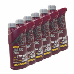 6x 1 Liter 75W90 Basic Plus MANNOL 75W-90 API GL 4+ Öl Schaltgetriebe Getriebeöl