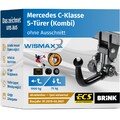ANHÄNGERKUPPLUNG für Mercedes C-Klasse 18-21 v. abnehmbar BRINK +7pol E-Satz ABE