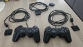 Zwei Originale Sony Playstation2  Dualshock Controller Gamepad Schwarz Gebraucht