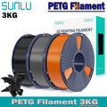 3x 1KG PETG SUNLU 3D Drucker Filament 1.75mm PETG 1KG/ROLL +/-0.02mm Mehrfarbig
