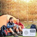 Solarradio FM mit Handkurbel,   für Wandern / Camping / Notfall