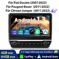 Carplay Android 13 Autoradio Für Fiat Ducato/Peugeot Boxer/Citroen Jumper 4+64G