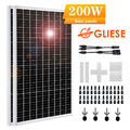 200W Solarmodul Solarpanel Photovoltaik 2x100 Watt für Wohnmobil Balkonkraftwerk