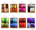 Heidifeathers® Merino Filzwolle Farbe Oberteile / Roving Pack - Filzen, Spinnen
