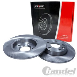 2X MAXGEAR BREMSSCHEBEIBEN 280mm VOLL HINTEN PASSEND FÜR VW SHARAN TRANSPORTER
