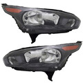 Scheinwerfer Set für Ford Transit Tourneo Connect 2015-2018 H7 H15 Schwarz LWR