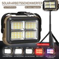 LED COB Solar Taschenlampe Arbeitsleuchte Akku Baustrahler Solarleuchte Camping