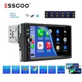 7" 1 DIN Autoradio Bluetooth Android Auto Apple Carplay USB AUX-IN TF EQ Mirror
