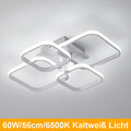 56W LED Deckenleuchte Moderne Kaltweiß Quadrat Deckenlampe Wohnzimmer Esszimmer