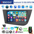 9" CarPlay Android 13 Autoradio GPS Navi 2+32GB KAM WIFI Für Seat Leon 1P1 05-11