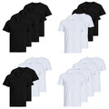 JACK & JONES Herren Basic T-Shirt 4er Pack Rundhals O-Neck Regular aus Baumwolle