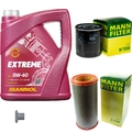MANN Inspektionspaket 5 L MANNOL Extreme 5W-40 für Peugeot 306 Schrägheck 2.0